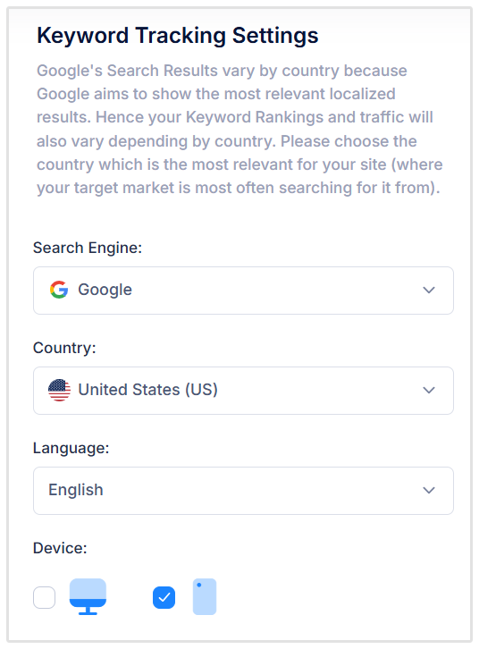 Mobile Keyword Tracking